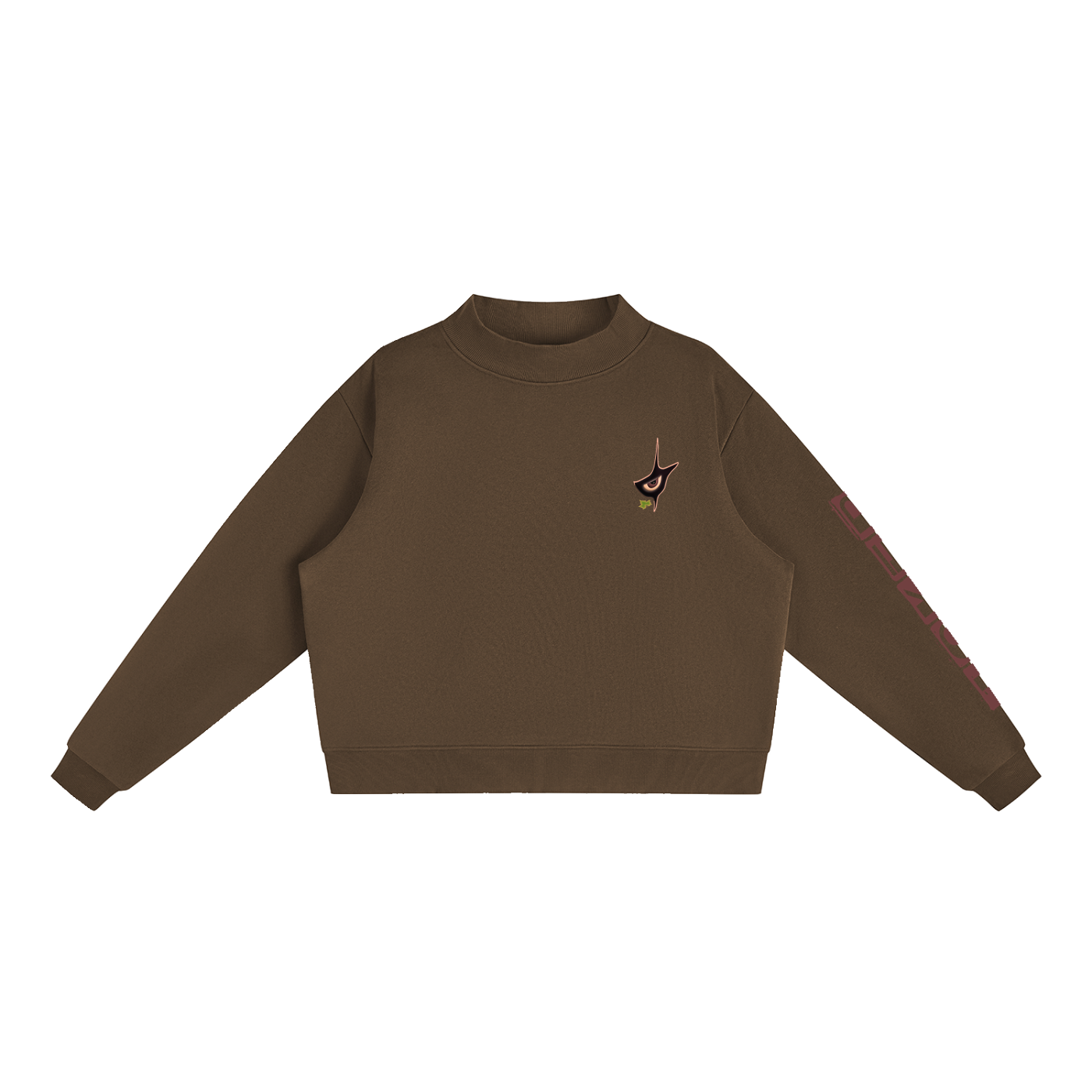 Women's Essential Fleece Mock-Neck Crew Sweatshirt