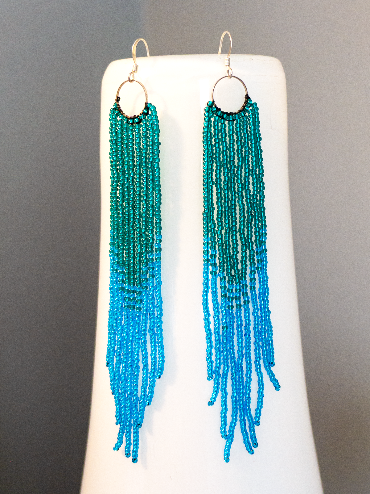 Turquoise fringe earrings