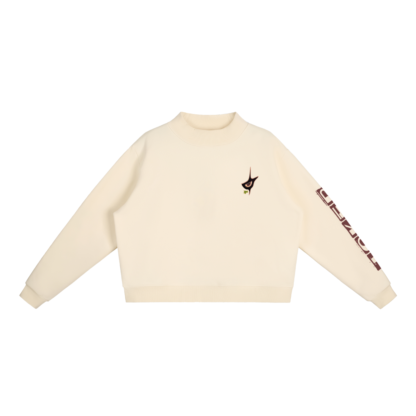 Women's Essential Fleece Mock-Neck Crew Sweatshirt